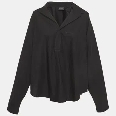 Pre-owned Balenciaga Black Cotton Oversized Shirt S