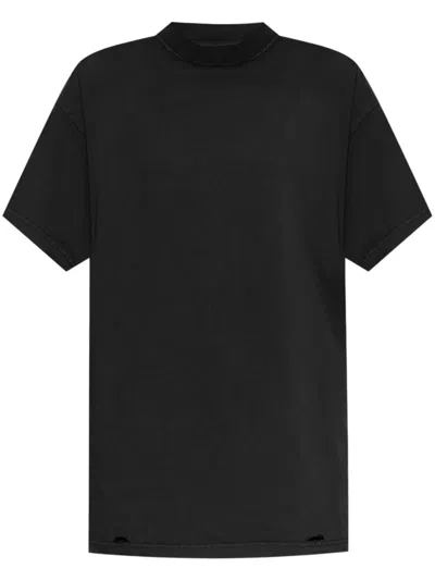 Balenciaga Black Cotton Oversized T-shirt