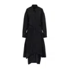 Balenciaga Maxi Layered Shirt Dress In Black