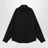 Balenciaga Black Cotton Shirt With Logo