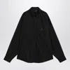 Balenciaga Black Cotton Shirt With Logo