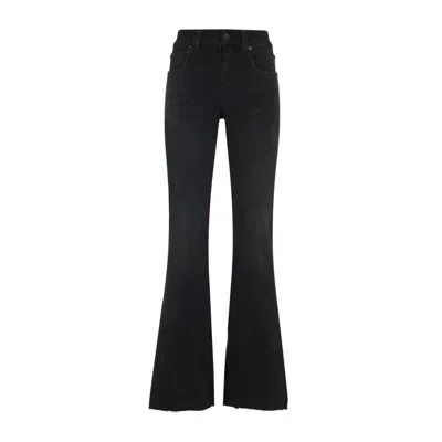 Balenciaga Black Cotton Slim Fit Bootcut Pant