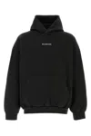 Balenciaga Black Cotton Sweatshirt In Black