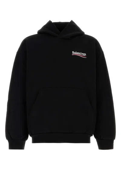 Balenciaga Black Cotton Sweatshirt