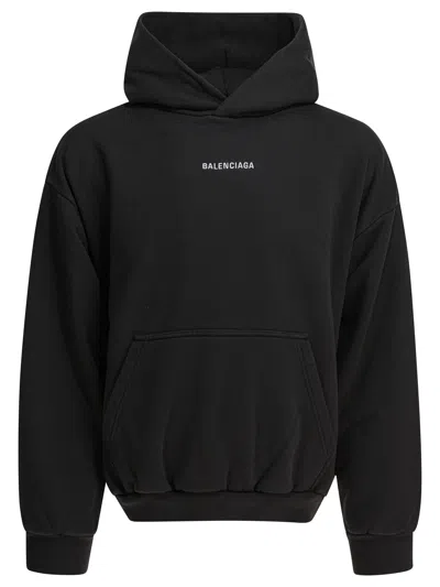 Balenciaga Black Cotton Sweatshirt