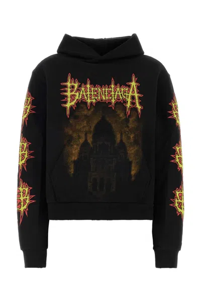 Balenciaga Black Cotton Sweatshirt
