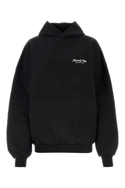 Balenciaga Beverly Hills Oversized Hoodie In Brown