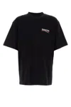 Balenciaga Men Graphite Cotton Oversize T-shirt