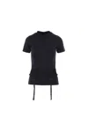Balenciaga Lace Up Back Bow Detail T-shirt In Black