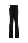 Balenciaga Wide-leg Wool Trousers With Belt Loops And Pleats In Black