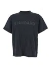 Balenciaga Black Crewneck T-shirt With Logo Print On The Front In Cotton Man In Black