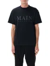 Balenciaga Black Faded Regular Fit Logo T-shirt In Black