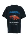 Balenciaga Black Crewneck T-shirt With Maxi Print On Front And Rear In Cotton Man In Black