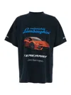 Balenciaga Black Crewneck T-shirt With Maxi Print On Front And Rear In Cotton Man