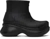 Balenciaga + Crocs Eva Rubber Platform Ankle Boots In 1000 Black