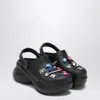 Balenciaga Mule Crocs Con Iconici Charm Jibbitz Rimovibili In Black