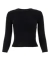 Balenciaga Wool Blend Crew Neck Sweater In Black