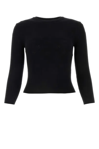 BALENCIAGA BLACK CROPPED SWEATER