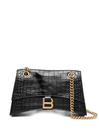 Balenciaga Black Crush Chain Small Shoulder Bag