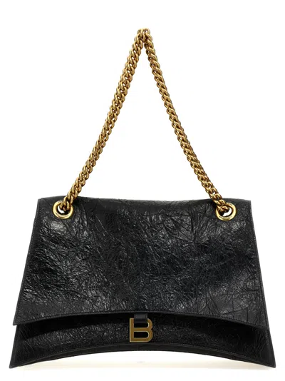 Balenciaga Crush Large Chain Bag In 1000 Black