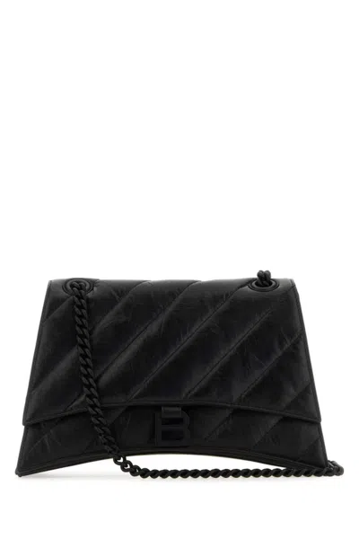 Balenciaga Crush Medium Shoulder Bag In Black