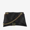 Balenciaga 'crus Medium' Black Shoulder Bag With B Logo Hardware In Crushed Leather Woman In Black