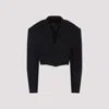Balenciaga Black Cut Off Single Breasted Jacket In Black