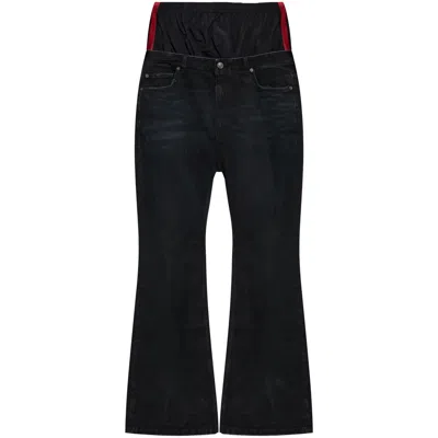 BALENCIAGA BALENCIAGA BLACK DENIM - BOOTCUT JEANS MEN