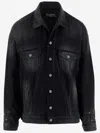 Balenciaga Political Campaign-logo Oversized Denim Jacket In Black