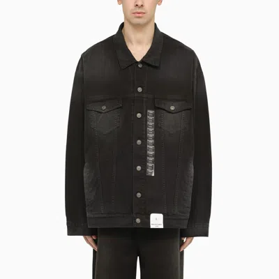 Balenciaga Black Denim Jacket With Size Stickers
