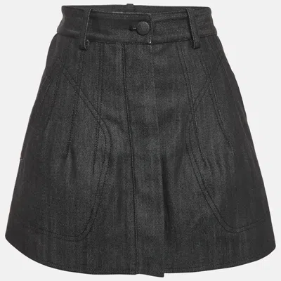 Pre-owned Balenciaga Black Denim Mini Skirt M