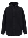 Balenciaga Men's Shirt-style Parka In Black