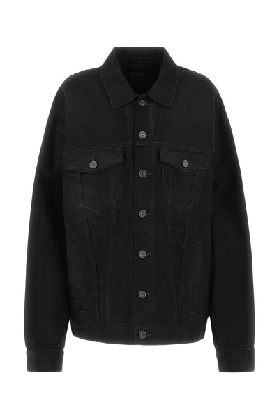 Balenciaga Black Denim Oversize Jacket