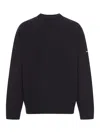 Balenciaga Black Double-face Wool Knit Sweater In Black