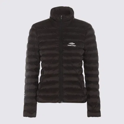 Balenciaga 3b Sports Icon Puffer Jacket In Black