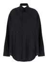 Balenciaga Suspended Shirt Dress In Black