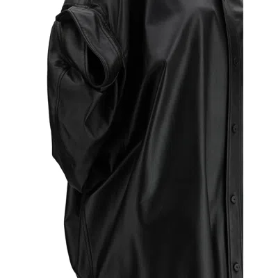 Balenciaga Pocket Mini Shirt Dress In Black