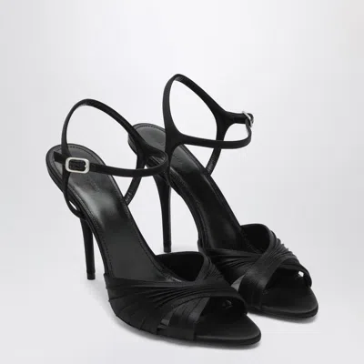 BALENCIAGA BALENCIAGA BLACK DYNASTIE SATIN SANDALS