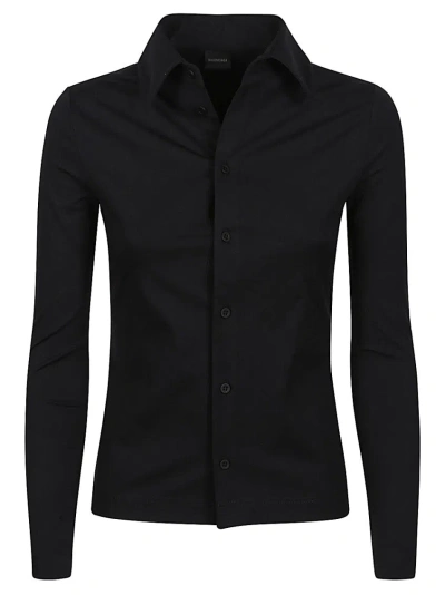 BALENCIAGA BLACK ELASTIC SHIRT