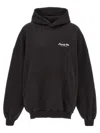 Balenciaga Beverly Hills Logo Hooded Sweatshirt In Black