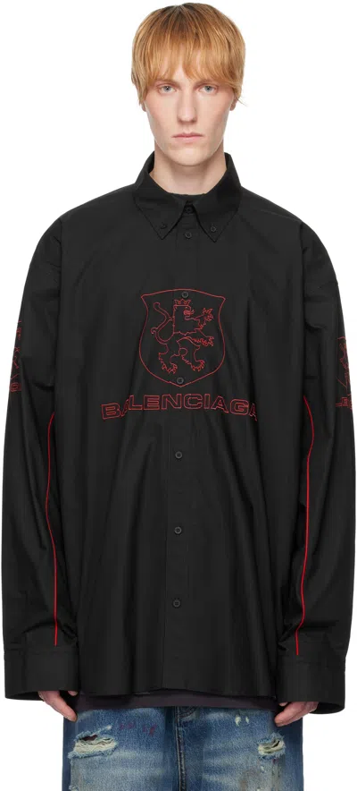 Balenciaga Black Embroidered Shirt