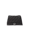 Balenciaga Black Fabric And Leather T-shirt
