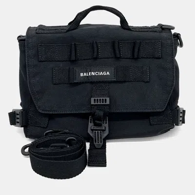 Pre-owned Balenciaga Black Fabric Army Messenger Bag