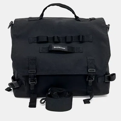 Pre-owned Balenciaga Black Fabric Army Messenger Bag