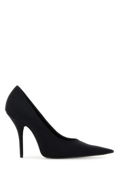 Balenciaga Black Fabric Knife Pumps