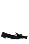 Balenciaga Louis Xv Satin Leather Pumps In Black