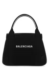 Balenciaga Navy Cabas Small Canvas Tote Bag In Black