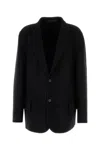 Balenciaga Flannel Blazer With Notch Lapel And Pockets In Animal Print