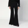 Balenciaga Black Pants With Belt Loops And Flared Leg In Viscose Woman