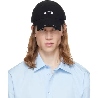 Balenciaga Black Fleece Cap In 1000-black